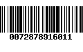 Código de Barras 0072878916011