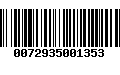 Código de Barras 0072935001353