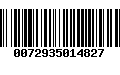 Código de Barras 0072935014827