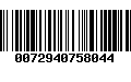 Código de Barras 0072940758044