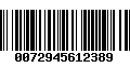 Código de Barras 0072945612389