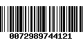 Código de Barras 0072989744121