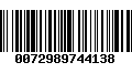 Código de Barras 0072989744138