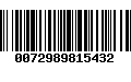 Código de Barras 0072989815432