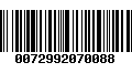 Código de Barras 0072992070088