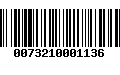 Código de Barras 0073210001136