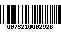 Código de Barras 0073210002928