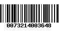 Código de Barras 0073214003648