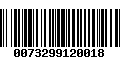 Código de Barras 0073299120018