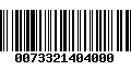 Código de Barras 0073321404000