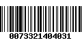 Código de Barras 0073321404031