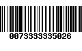 Código de Barras 0073333335026