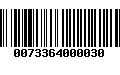 Código de Barras 0073364000030