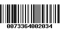 Código de Barras 0073364002034