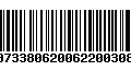 Código de Barras 00733806200622003080
