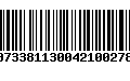 Código de Barras 00733811300421002788