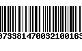 Código de Barras 00733814700321001633