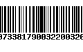 Código de Barras 00733817900322003200