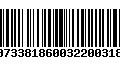 Código de Barras 00733818600322003185