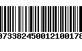 Código de Barras 00733824500121001782