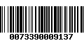 Código de Barras 0073390009137