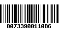 Código de Barras 0073390011086