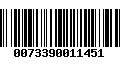 Código de Barras 0073390011451