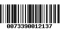 Código de Barras 0073390012137