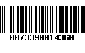 Código de Barras 0073390014360