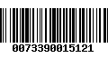 Código de Barras 0073390015121