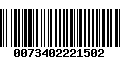 Código de Barras 0073402221502