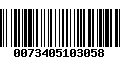 Código de Barras 0073405103058