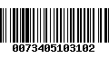 Código de Barras 0073405103102