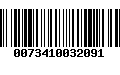 Código de Barras 0073410032091