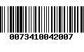 Código de Barras 0073410042007