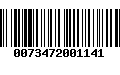 Código de Barras 0073472001141