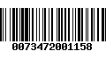 Código de Barras 0073472001158