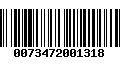 Código de Barras 0073472001318