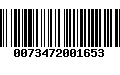 Código de Barras 0073472001653