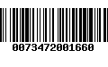 Código de Barras 0073472001660