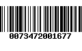 Código de Barras 0073472001677