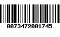 Código de Barras 0073472001745