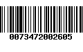 Código de Barras 0073472002605
