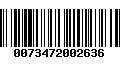 Código de Barras 0073472002636