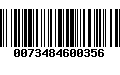 Código de Barras 0073484600356