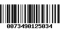 Código de Barras 0073490125034