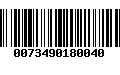 Código de Barras 0073490180040