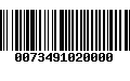 Código de Barras 0073491020000