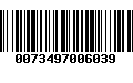Código de Barras 0073497006039