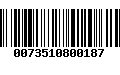 Código de Barras 0073510800187